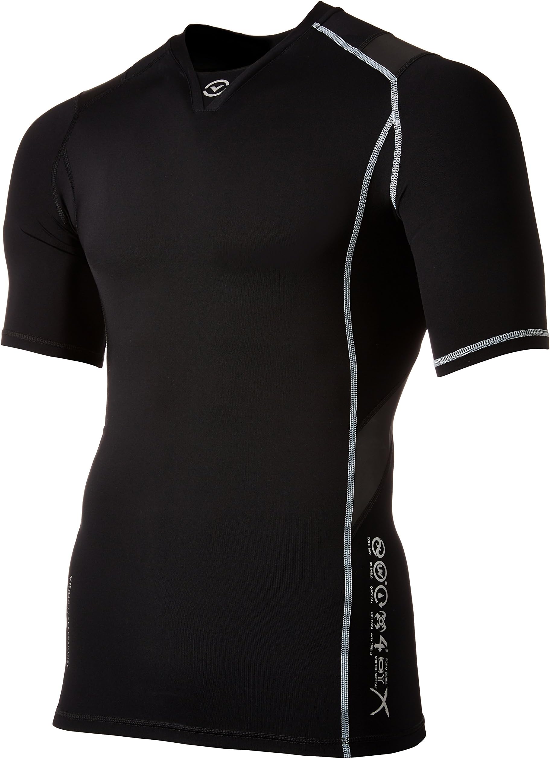 Virus Men's Stay Cool Short Sleeve X-Form Posture Support Cool Jade Compression Top