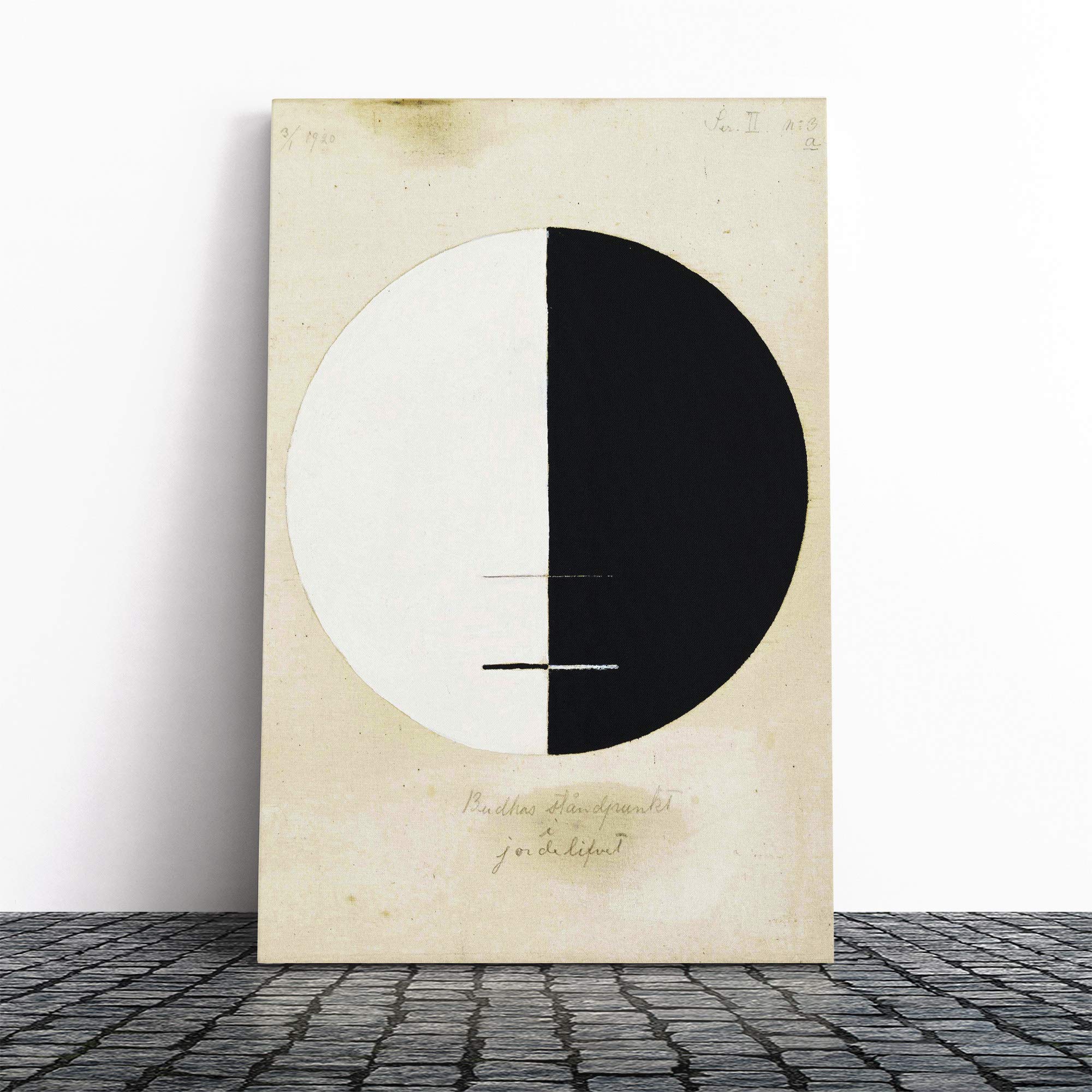 Hilma af Klint Buddha's Standpoint Canvas Print | Gallery Wrapped 30mm Frame Wall Art | 20x14 inches | Ready to Hang | Modern Religious Picture | Living Room Bedroom Lounge Office