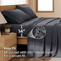 Bedsure Queen Sheet Set - 4 Pieces Soft Queen Size