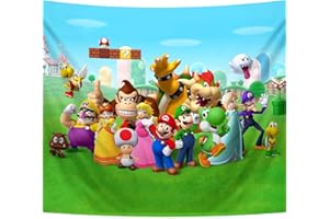 MOL AND ALI Mario Tapestry for Boys Room - Super Mario Birthday Decorations - Super Mario Party Decorations - Super Mario Backdrop - Super Mario Room Decor for Boys - Super Mario Wall Decor
