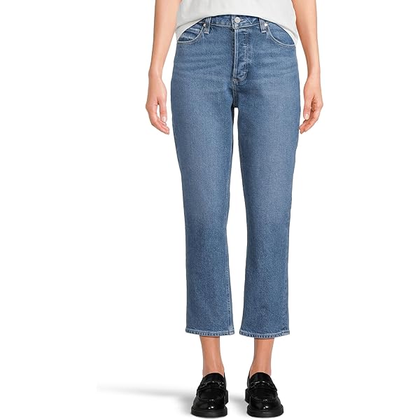 PAIGE Women's Billy Crop Covered Button Fly Jeans, Dark Dawn PAIGE Women's Billy Crop Covered Button Fly Jeans, Dark Dawn