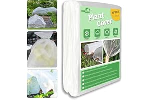 SnugNiture Plant Covers Freeze Protection, 10ft x 33ft 1.1oz/yd² Frost Cloth for Outdoor Plants, Floating Row Cover Frost Blanket for Winter Garden Vegetables Protection