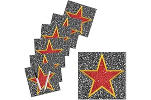 Starboling 25Pcs Movie Star Sticker Decorations,Star Movie Theme Party Decorations,Red Carpet Oscar Party Decorations,Hollywood Party Decorations（Red ）