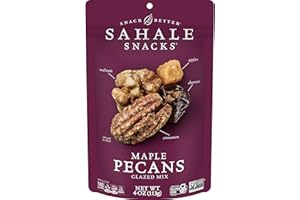 Sahale Snacks Maple Pecans Glazed Mix, 4 oz Pouches (6 Packs) Dry-Roasted, Deluxe Mixed Nuts with Cherries, Apples, Maple, and Cinnamon - Non-GMO, Kosher, and Certified Gluten-Free Snacks
