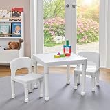 Liberty House Toys White Plastic Table & 2 Chair Set for Kids 2-6 Years view 2
