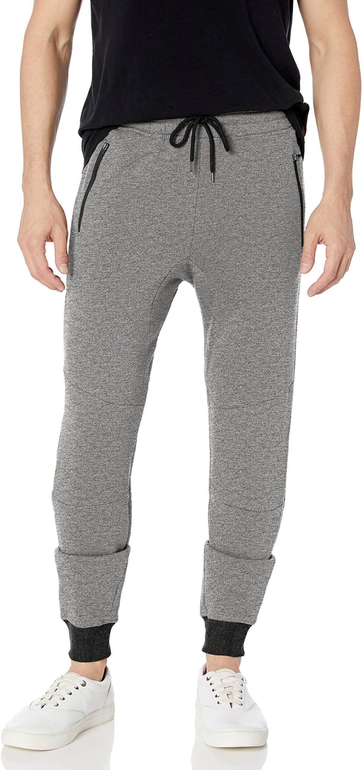 Brooklyn Athletics Men's Fleece Jogger Pants Active Zipper Pocket Sweatpants