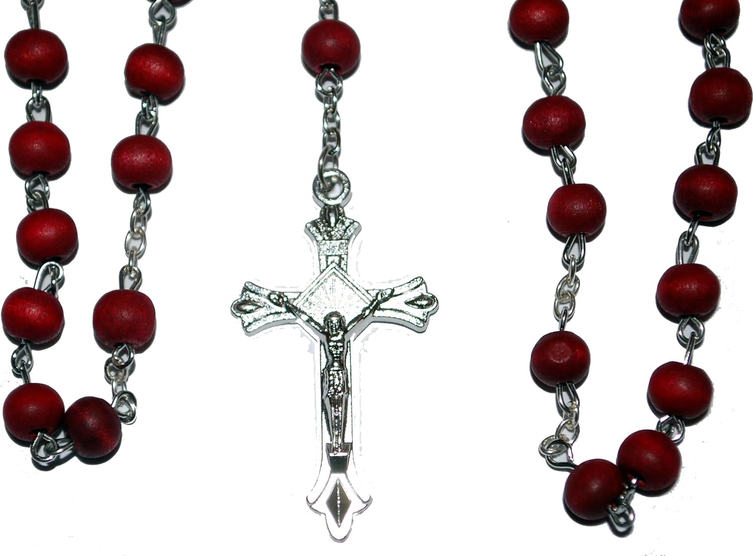 Amelia Mae Beautiful Pink Heart Rosary Beads In Gift Box - Girls & Boys Gift, Red, 12x3 cm - Image 4