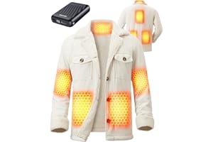 GOTOBI Graphene Heated Jackets for Women with 12V 18400mAh Battery Pack, womens heated jacket with Sherpa Fleece Lined
