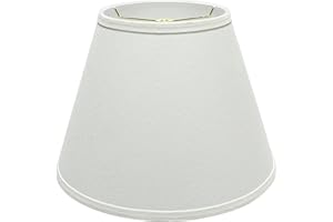 Aspen Creative 32682 Transitional Empire Shape Spider Construction Lamp Shade, White, 7" Top x 13" Bottom x 9-1/2" Slant Height