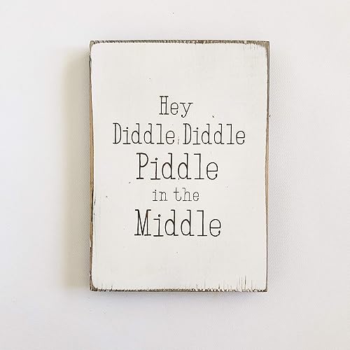 Amazon Com Etch Ember Funny Bathroom Signs Piddle In The