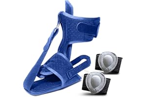 Ballotte Plantar Fasciitis Night Splint, Day & Overnight Cushioned Foot Splint for Heel Pain, Plantar Fasciitis Relief & Better Sleep, Adjustable Planters Facetious Relief Brace for Men & Women (BLU)