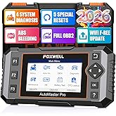Upgrade of NT604, 2026 FOXWELL NT614 Elite OBD2 Scanner with 5 Resets (ABS Bleeding, EPB, Oil, SAS, Throttle), 4 Systems Code Reader, WiFi Update, AutoVIN, Live Data Car Scanner for DIY Mechanics