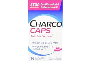Charcocaps Anti-Gas Dietary Supplement Formula 36 Capsules