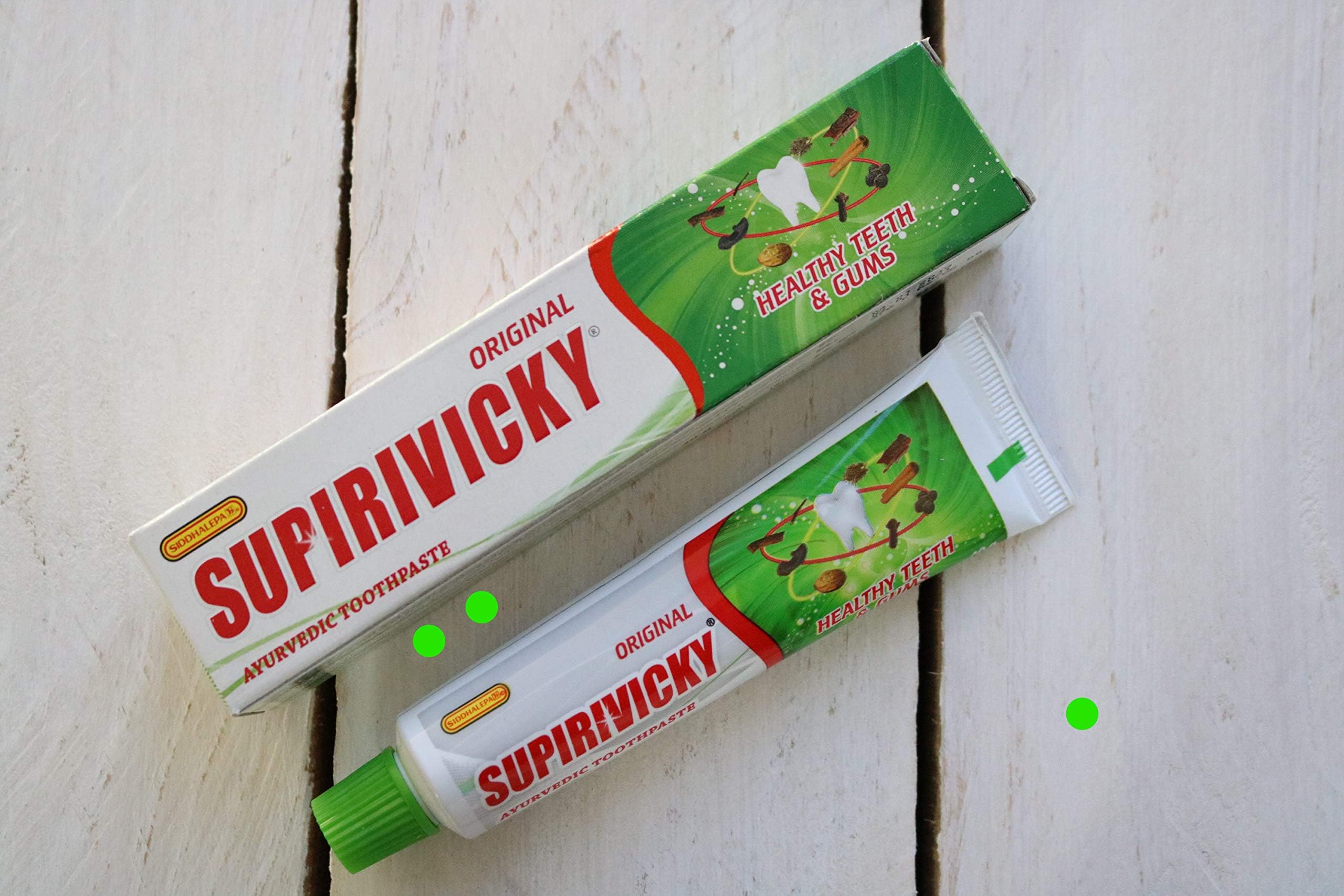6 X 110g Tubes Siddhalepa Supirivicky Ayurvedic Herbal Toothpaste (6 x 110g)