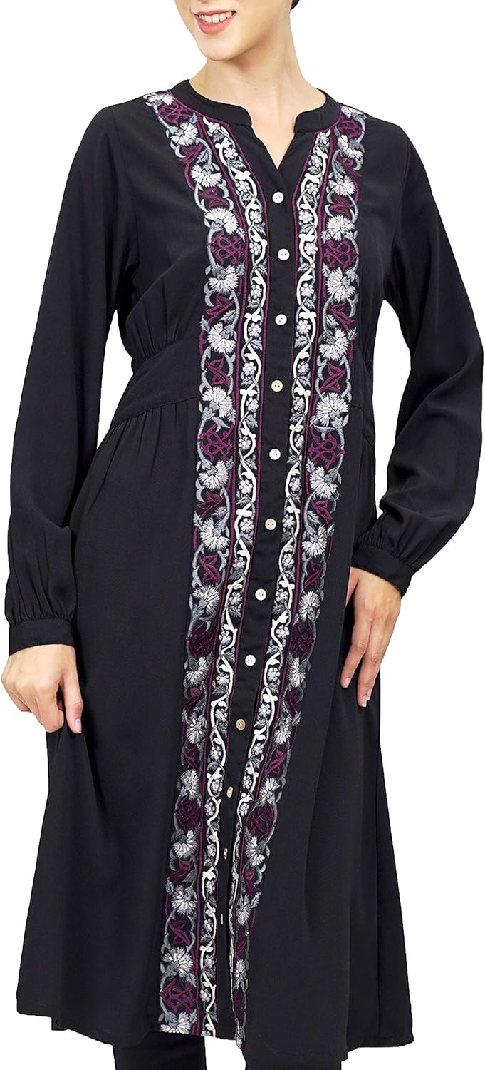 modest button down dress