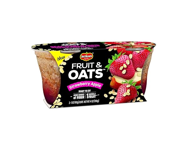 DEL MONTE FRUIT AND OATS, STRAWBERRY APPLE, 7 OZ