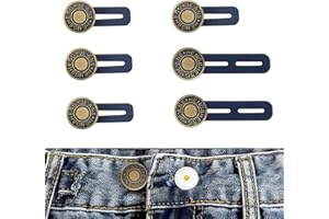 Jeans Buttons,button extenders for jeans,6Pcs jean button extender,Adjustable Buttons for Pants,for Jeans,Skirts,Pants,Women'