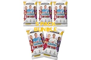 Match Attax Topps 25/26 New Soccer Trading Cards x5 Packet Bundle - Soccer Cards 2026 + Hassentials Sticker