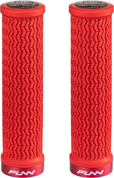 Funn Holeshot Grips with Lock On Clamp 22 mm Red Mountain Bike