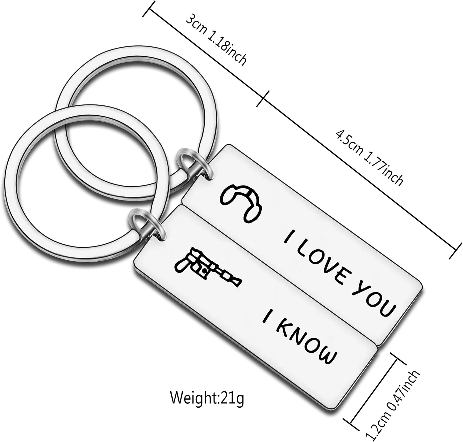 JMIMO Couple Gifts for Him and Her Wedding Gifts Star Wars Jewelry I Love You I Know Keyring Girlfriend Boyfriend Husband Wife - Image 3