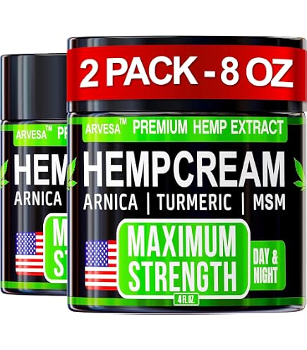 Amazon.com: Hemp Cream Maximum Strength with Glucosamine, Arnica