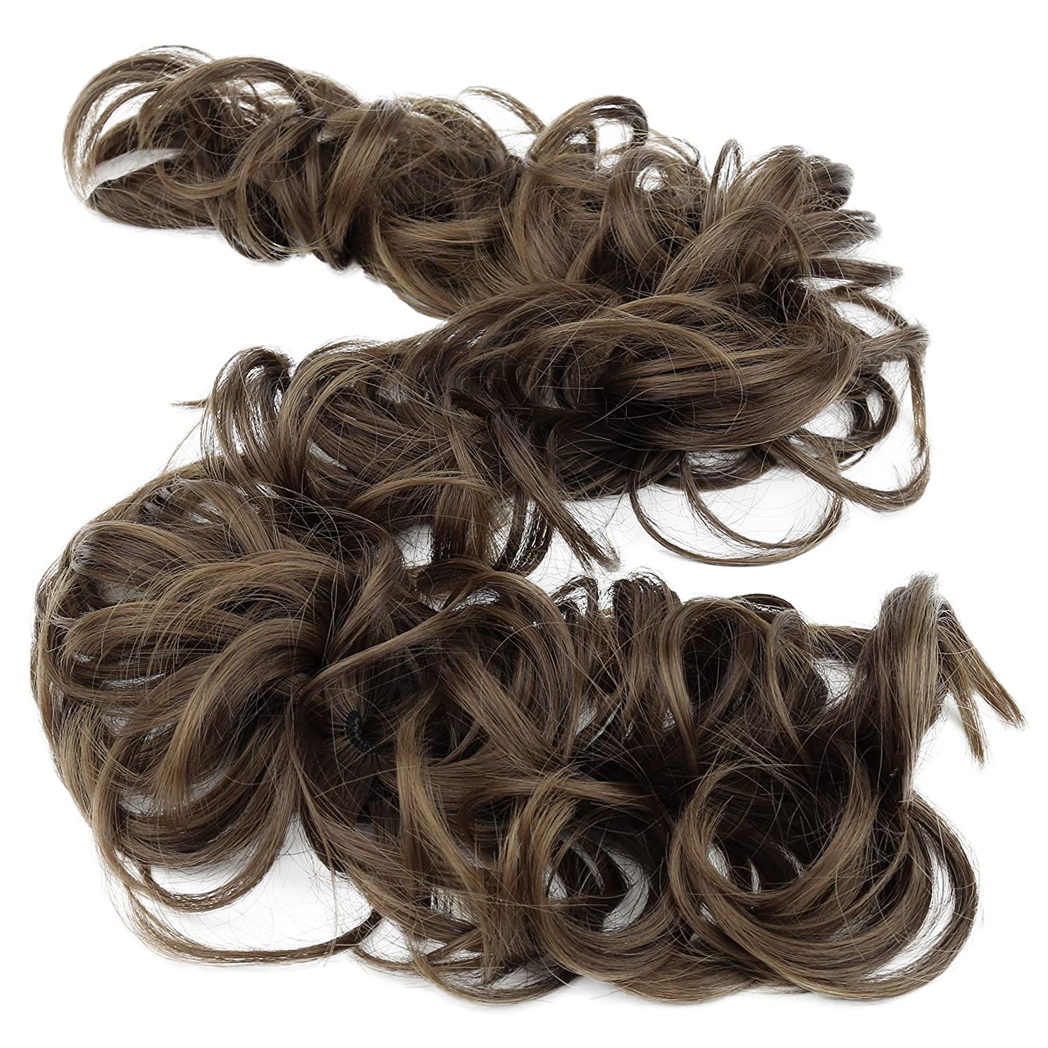 CAISHA XXL Hairpiece Scrunchy Updo Bridal Hairstyle Voluminous Curly Messy Bun Brown HW23 — image 1