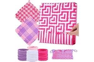 PREBOX Pro 10 Inch Potholder Loom Kit for Kids & Beginners, Large Weaving Loom Crafts for Girls Age 6-12 Year Old & Adults, Gift Ideas for Birthday & Christmas, 112 Delicate Loops to Make 2 Pot Holders