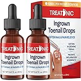 Treatonic Ingrown Toenail Treatment Drops - Ingrown Toenail Softener and Reliever Kit for Easy Trimming with Silicone Gel Toe