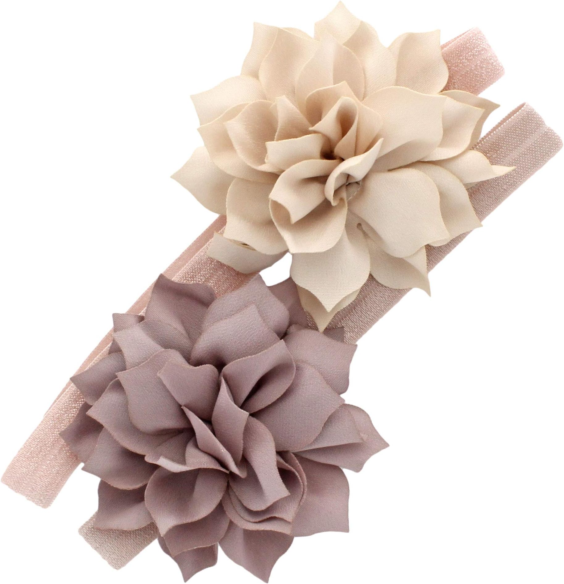 Petal Flower Headbands Baby - Girls - Toddler Stretchy Elastic Pair
