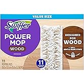 Swiffer PowerMop Wood Mopping Pad Refills for Floor Cleaning, 11 Count