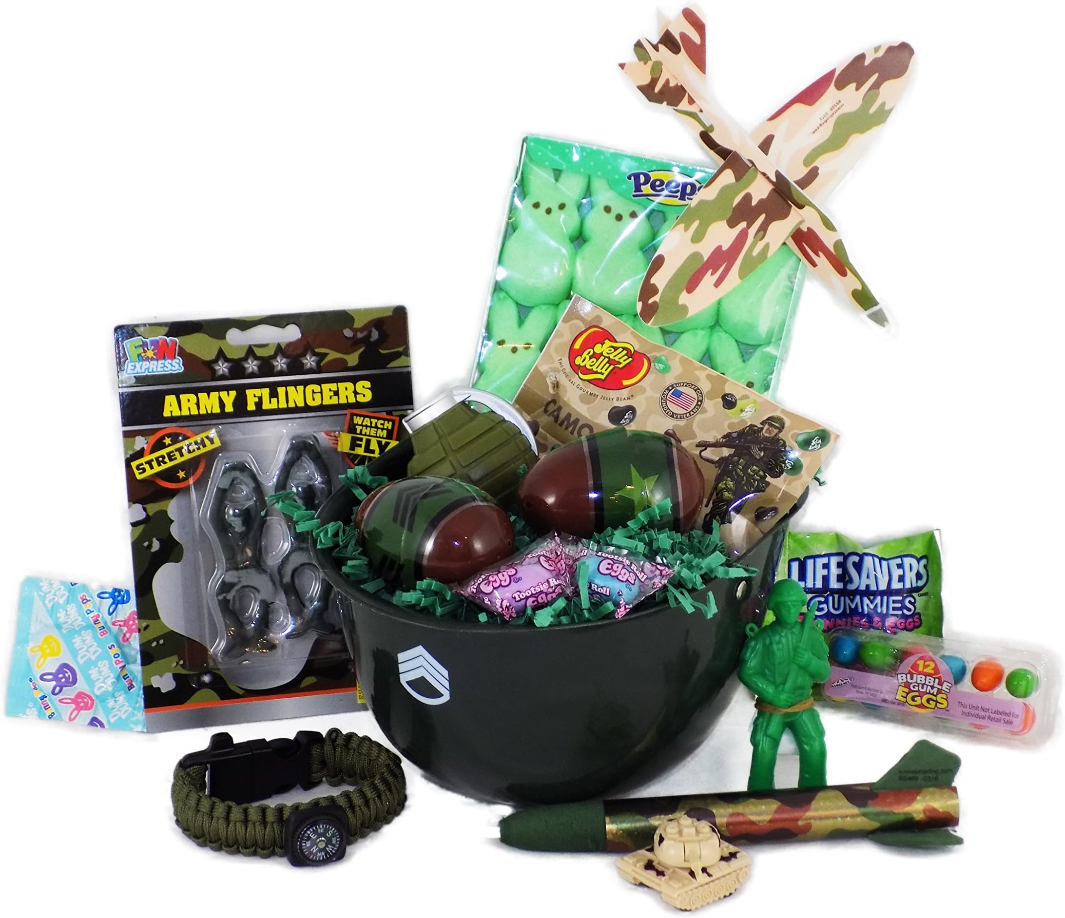 Army Military Themed Easter Basket Candy and Toy Gift
