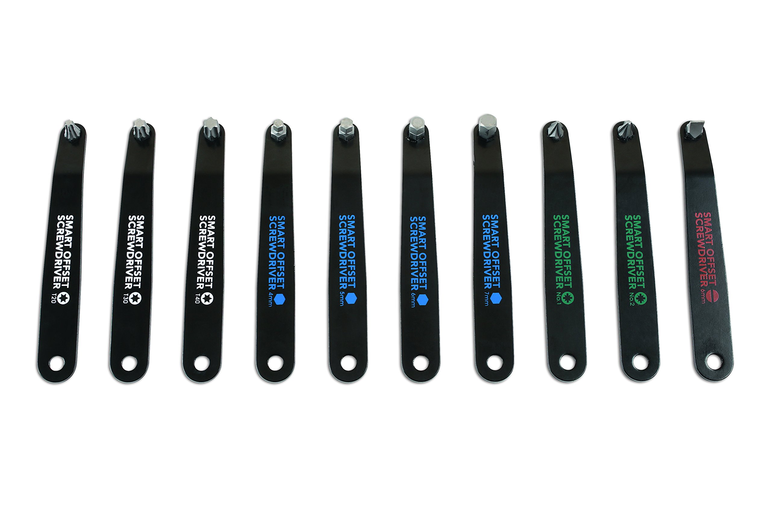 Laser 6709 Low Profile Offset Tool Kit 10pc, Silver