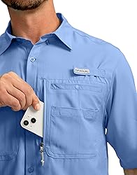 Men's Fishing Shirts with Zipper Pockets UPF