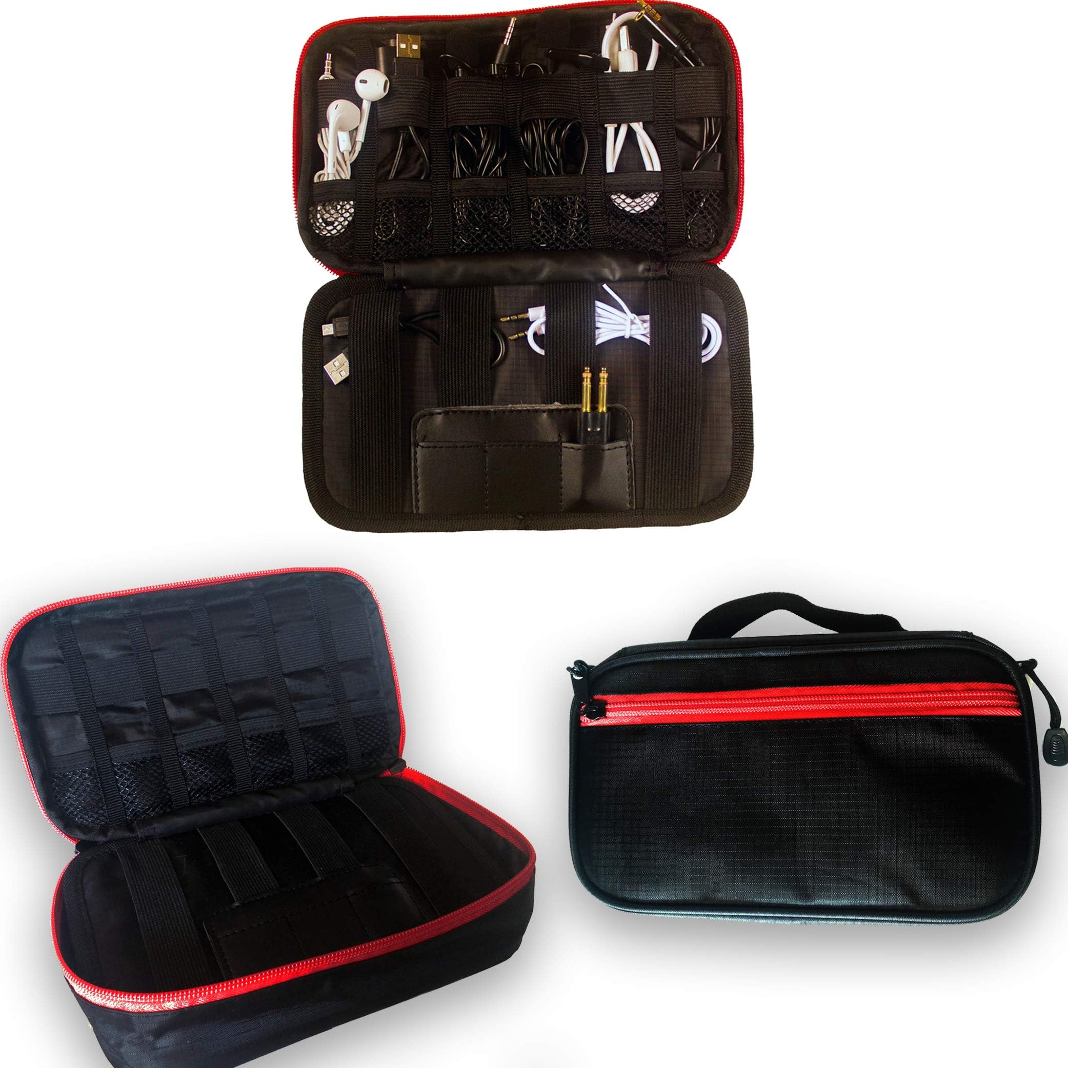 Electronics Travel Organizer, Cable Holder for Cool Tech Gadgets and Traveling Accessories, Cord Organizer, Desk Organization and Wire Management, Organize Backpack, Wire Holder for Cord Management