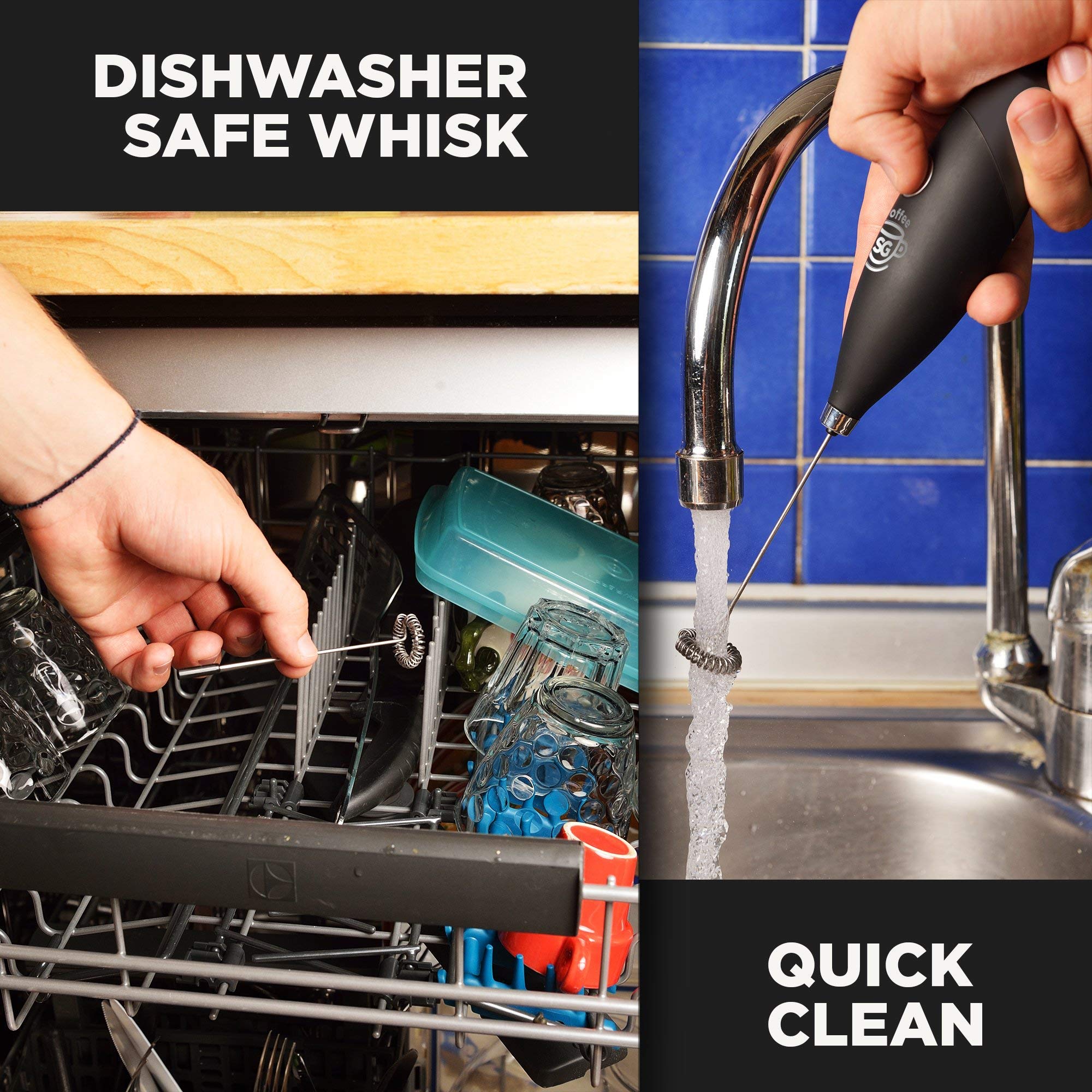 Milk Frother Coffee Frother Electric Whisk Powerful Latte