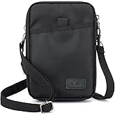 KIWIFOTOS Travel Cell Phone Pouch Belt Pouch, Dual Phone Holster Crossbody Bag with Shoulder Strap for iPhone 17 16 15 14 Pro Max Case Holder with Neck Lanyard Smartphone Walking Passport Wallet