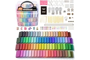 Shuttle Art Polymer Clay, 82 Colors Oven Bake Modeling Clay, Creative Clay Kit with 19 Clay Tools and 16 Kinds of Accessories