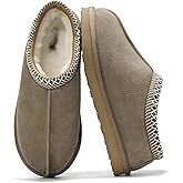 Project Cloud Mens Slippers 100% Genuine Leather with Australian Shearling Lining 
Memory Foam Insole Outdoor 
House Slippe