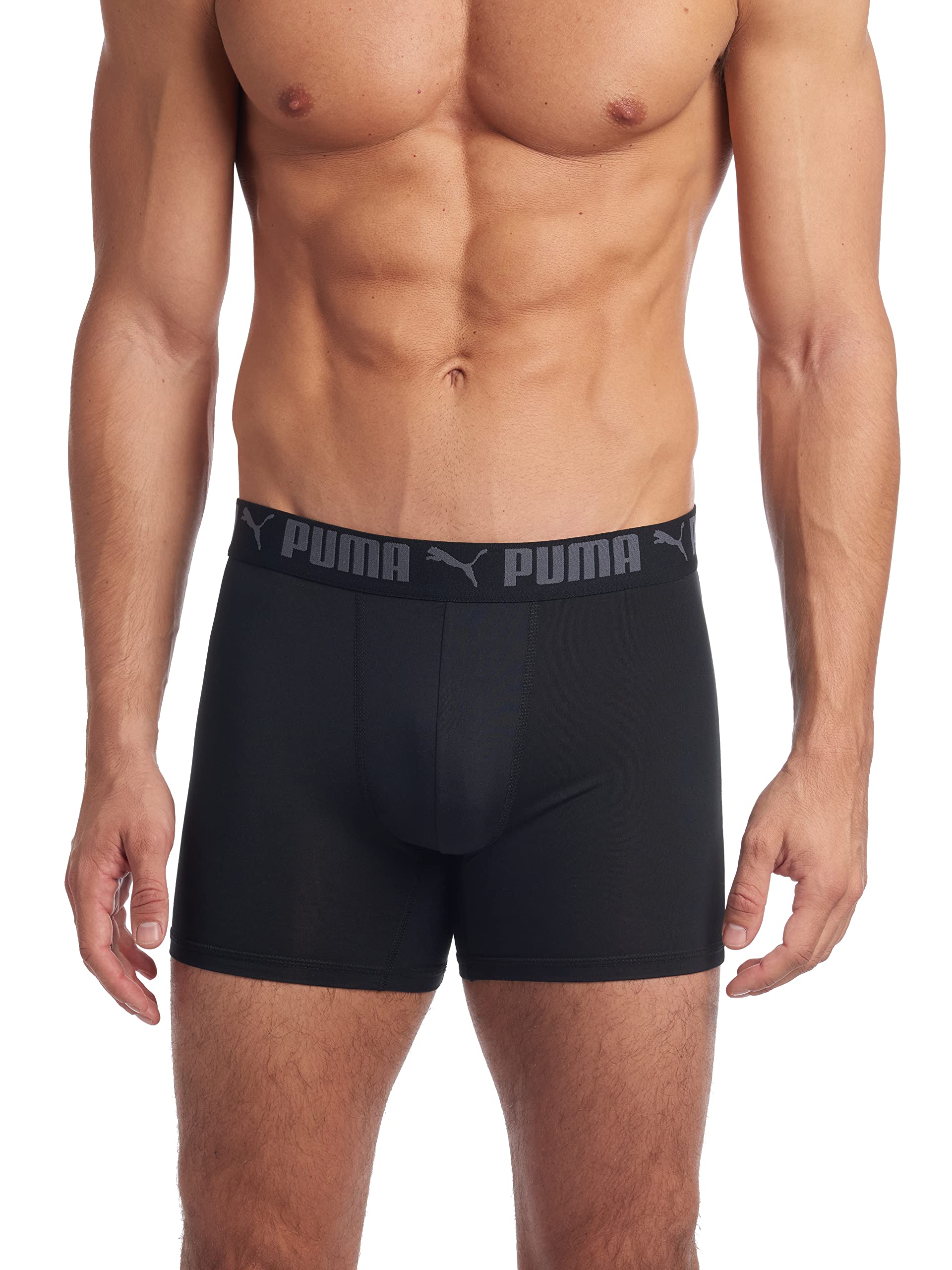 PUMA Men's 3 Pack Athletic Fit Boxer Briefs