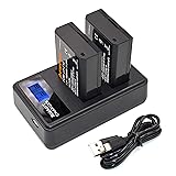 POWTREE LP-E10 2 Pack Replacement Battery and LCD