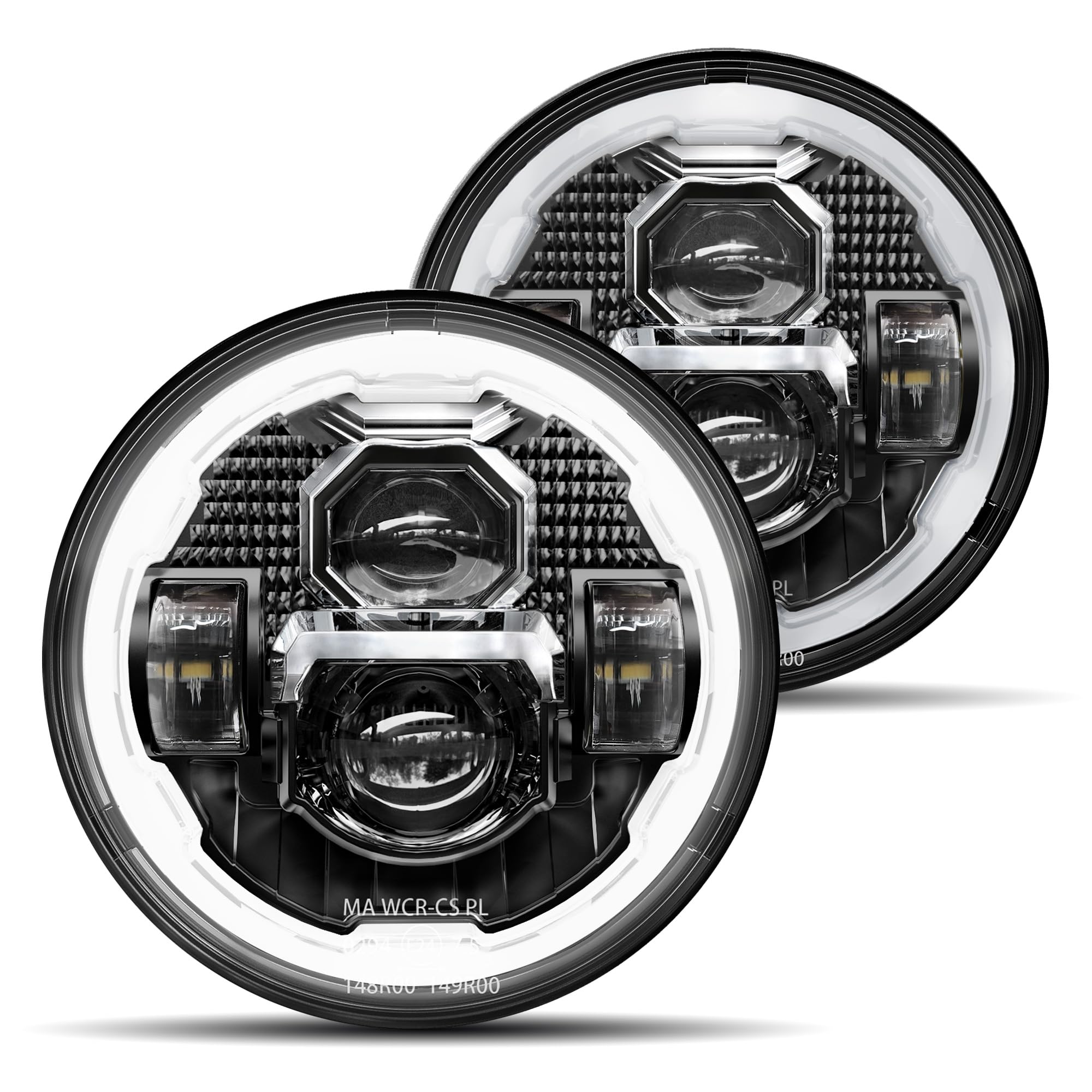 HWSTAR 7" LED Headlights - 1000% Brighter H6024 Replacement For Jeep Wrangler & Other Vehicles 2 thumbnail image