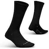 Feetures Everyday Max Cushion Crew Sock for Men - Moisture-Wicking Socks - Black, M (1 Pair)