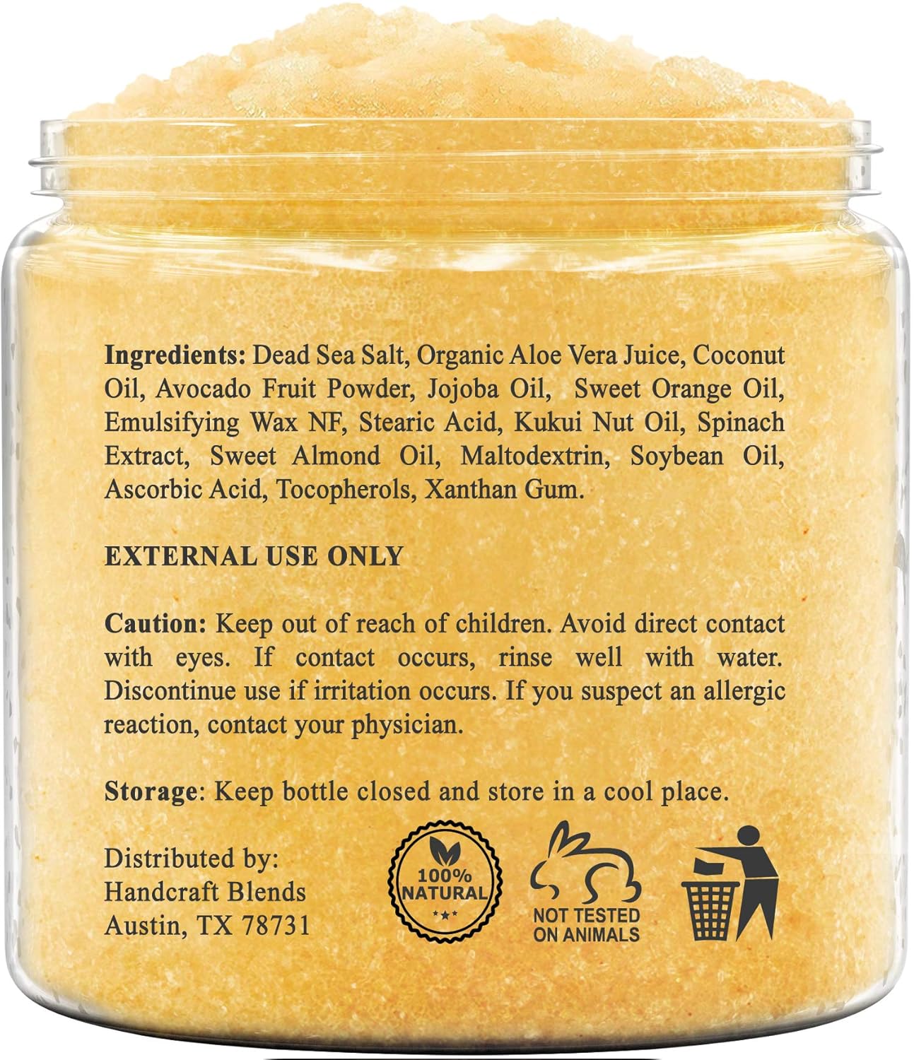 Handcraft Cellulite Treatment Body Scrub - 100% Natural - Powerful Anti Cellulite Treatment, Penetrates Skin, Targets Unwanted Fat and Improves Skin Firmness – 10 oz : Beauty
