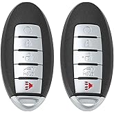 X AUTOHAUX CWTWB1G744 433Mhz Replacement Keyless Entry Remote Smart Key Fob for Nissan Armada 17-20 for Infiniti QX80 LE Premium 285E31LA5A 46 Chip 5Buttons 2Pcs