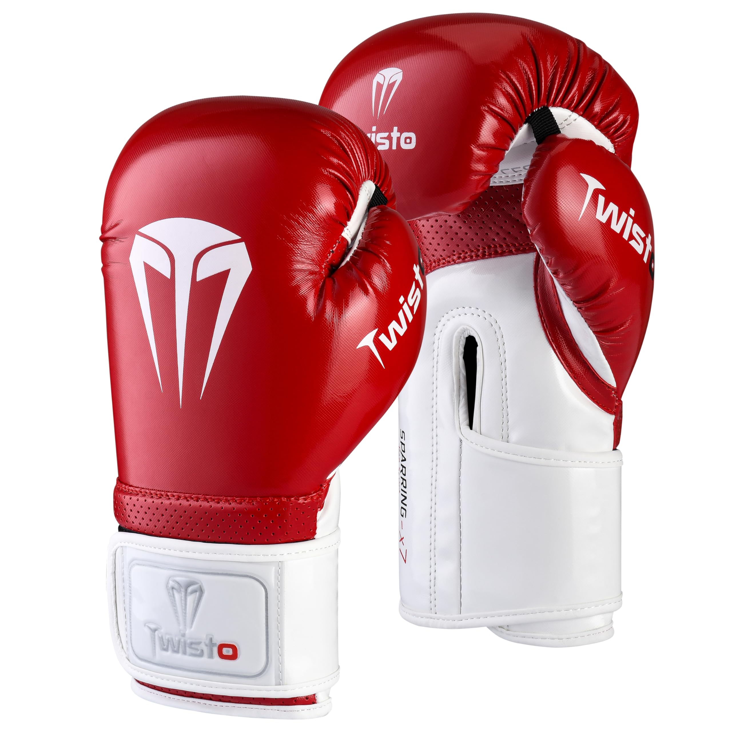 Twisto Boxing Gloves Sparring X7 (12 oz, Red/White)