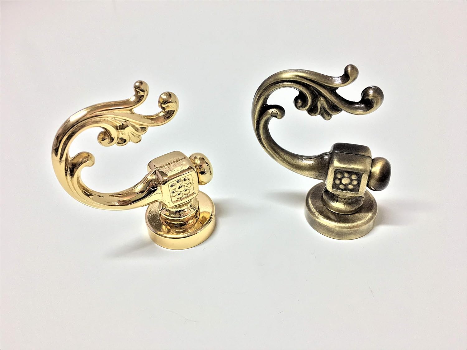 Fermatenda A Molla Con Perle Metalliche Oro 2 Pezzi - Fermacoda Decorativi Per Tende Piccole E Grandi, Lacci Per Tendaggi Senza Fori, Eleganti E Semplici Da Usare
