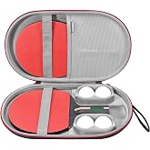 RLSOCO Table Tennis Paddle Case,Carrying Case for Ping Pong Paddles/Table Tennis Paddles/Hexagon Racquet Cyber Shape, Fits for 2 Paddles and 4 Balls (Bag Only)