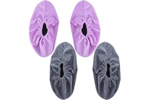 IMIKEYA 2 Pairs of Purple Bowling Shoe Covers for Women and - Anti-Slip Bowling Shoe Protectors Reusable and Durable Shoe Covers for Bowling Accessories and Sports Activities