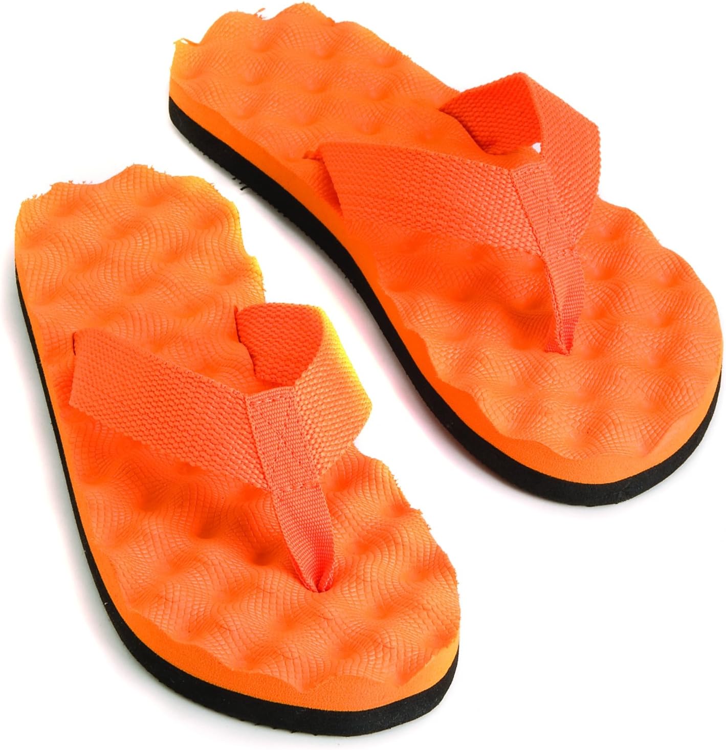 J2 Stars Summer Boa Flip Flops - Orange/black SIZE 9
