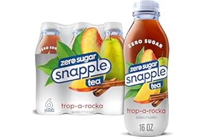 Diet Snapple Trop-a-Rocka Tea, 16 fl oz recycled plastic bottle, 6 pack